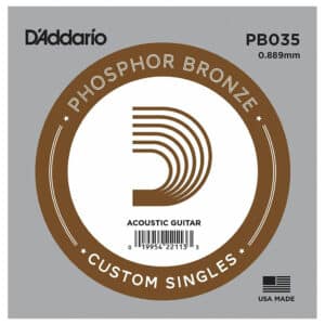 Acoustic Guitar Single String - D'Addario PB035 - Phosphor Bronze Wound - .035 (0.889mm)