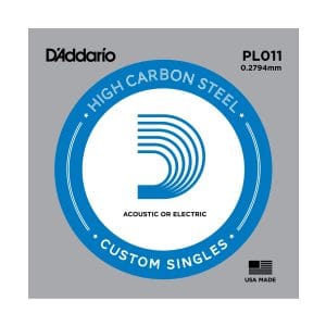 D'Addario PL011 Plain Steel Single String - Acoustic & Electric Guitar .011
