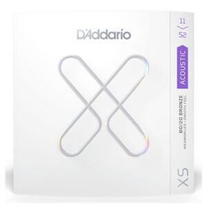 Acoustic Guitar Strings - D'Addario XSABR1152 - XS Coated - 80/20 Bronze - Custom Light - 11-52