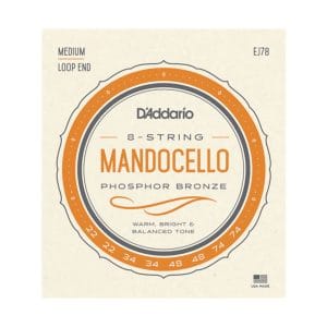 Mandocello Strings – D’Addario EJ78 – Phosphor Bronze – Medium – 22-74 – Loop End – C to A Tuning 1