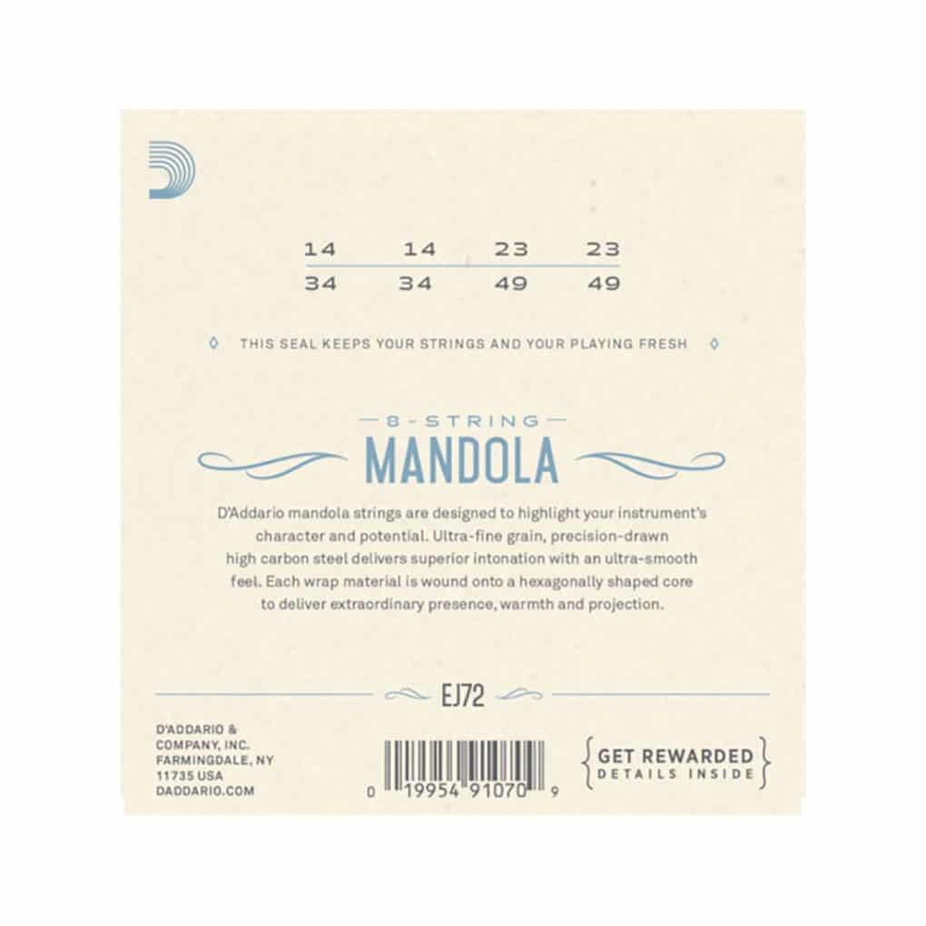 Mandola Strings – D’Addario EJ72 – Phosphor Bronze – Light – 14-49 – Loop End 2