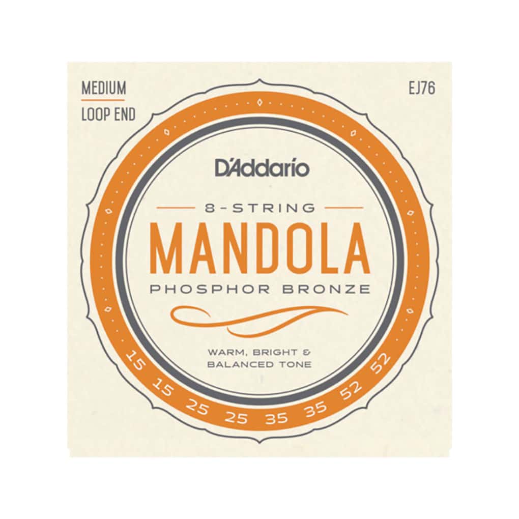 Mandola Strings – D’Addario EJ76 – Phosphor Bronze – Medium – 15-52 – Loop End 1