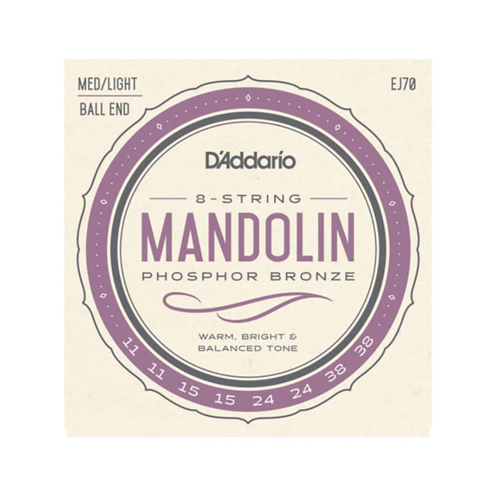 Mandolin Strings – D’Addario EJ70 – Phosphor Bronze – Medium/Light – 11-38 – Ball End 1