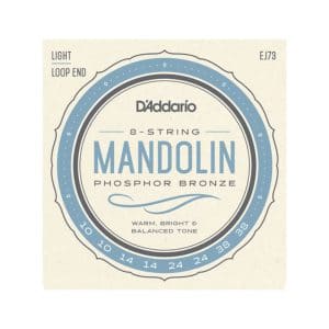 Mandolin Strings – D’Addario EJ73 – Phosphor Bronze – Light – 10-38 – Loop End 1