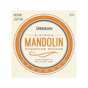 Mandolin Strings - D'Addario EJ74 - Phosphor Bronze - Medium - 11-40 - Loop End