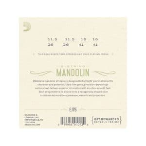 Mandolin Strings – D’Addario EJ75 – Phosphor Bronze – Medium/Heavy – 11