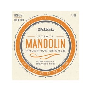 Octave Mandolin Strings – D’Addario EJ80 – Phosphor Bronze – Medium – 12-46 – Loop End 1