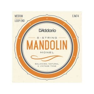 Mandolin Strings – D’Addario EJM74 – Monel – Medium – 11-40 – Loop End 1