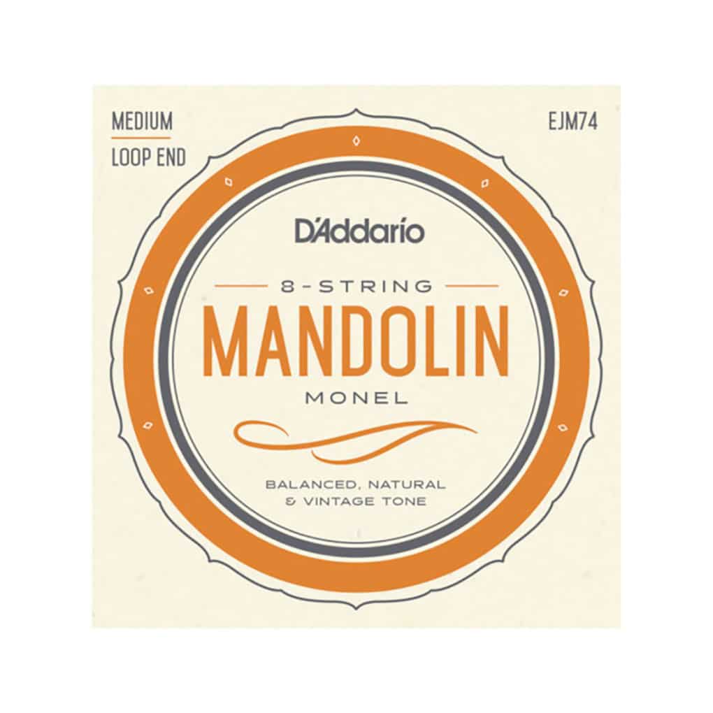 Mandolin Strings – D’Addario EJM74 – Monel – Medium – 11-40 – Loop End 1