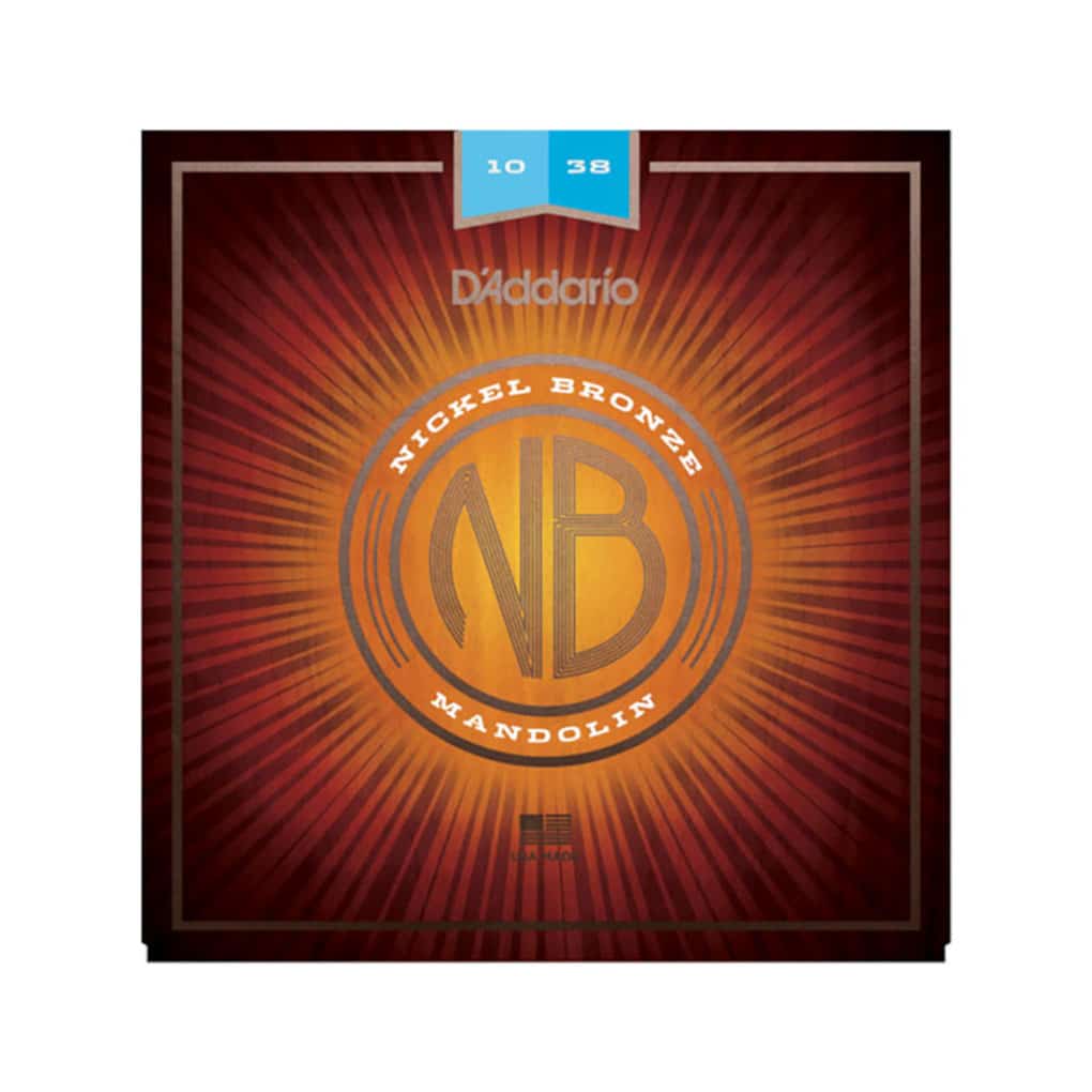 Mandolin Strings – D’Addario NBM1038 – Nickel Bronze – Light – 10-38 – Loop End 1