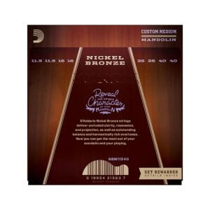 Mandolin Strings – D’Addario NBM11540 – Nickel Bronze – Custom Medium – 11