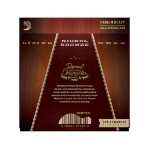 Mandolin Strings – D’Addario NBM11541 – Nickel Bronze – Medium/Heavy – 11