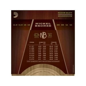 Mandolin Strings – D’Addario NBM11541 – Nickel Bronze – Medium/Heavy – 11