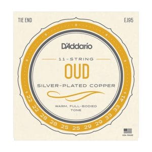 Oud Strings - D'Addario EJ95 - 11 String Set - daeBF#C# Tuning - Nylon & Silver Plated Copper - Tie End