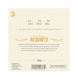 Requinto Strings – D’Addario EJ94 – 6 Strings – Tie End 2