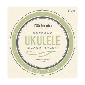 Ukulele Strings - D'Addario EJ53S - Black Nylon Soprano Set - GCEA High G Tuning