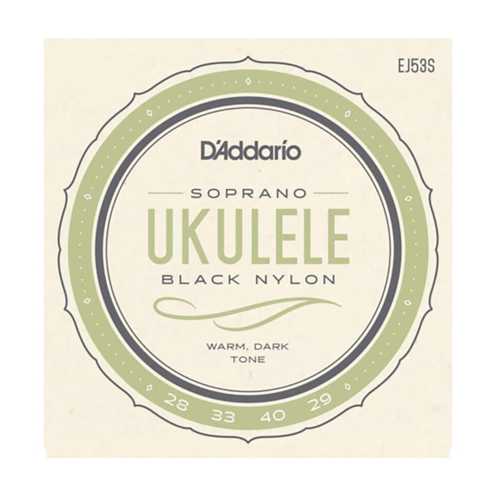 Ukulele Strings – D’Addario EJ53S – Black Nylon Soprano Set – GCEA High G Tuning 1