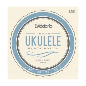 Ukulele Strings - D'Addario EJ53T- Black Nylon - Tenor Set - GCEA High G Tuning