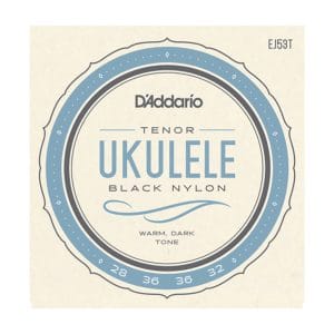 Ukulele Strings – D’Addario EJ53T- Black Nylon – Tenor Set – GCEA High G Tuning 1