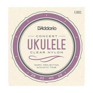 Ukulele Strings - D'Addario EJ65C - Clear Nylon -  Concert Set - GCEA High G Tuning