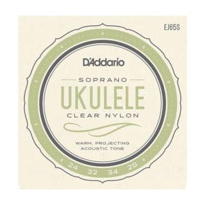 Ukulele Strings – D’Addario EJ65S – Clear Nylon –  Soprano Set – GCEA High G Tuning 1