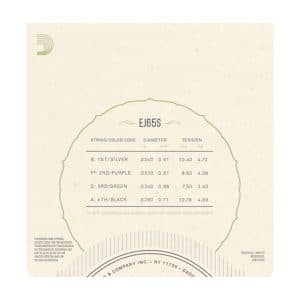 Ukulele Strings – D’Addario EJ65S – Clear Nylon –  Soprano Set – GCEA High G Tuning 3