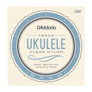 Ukulele Strings - D'Addario EJ65T - Clear Nylon -  Tenor Set - GCEA High G Tuning
