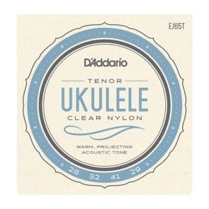 Ukulele Strings – D’Addario EJ65T – Clear Nylon –  Tenor Set – GCEA High G Tuning 1