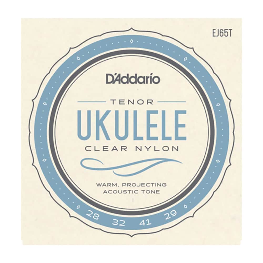 Ukulele Strings – D’Addario EJ65T – Clear Nylon –  Tenor Set – GCEA High G Tuning 1