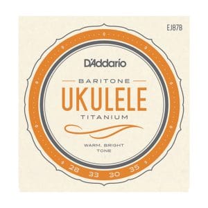 Ukulele Strings - D'Addario EJ87B - Titanium - Baritone Set - DGBE Low D Tuning