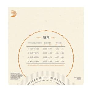 Ukulele Strings – D’Addario EJ87B – Titanium – Baritone Set – DGBE Low D Tuning 3
