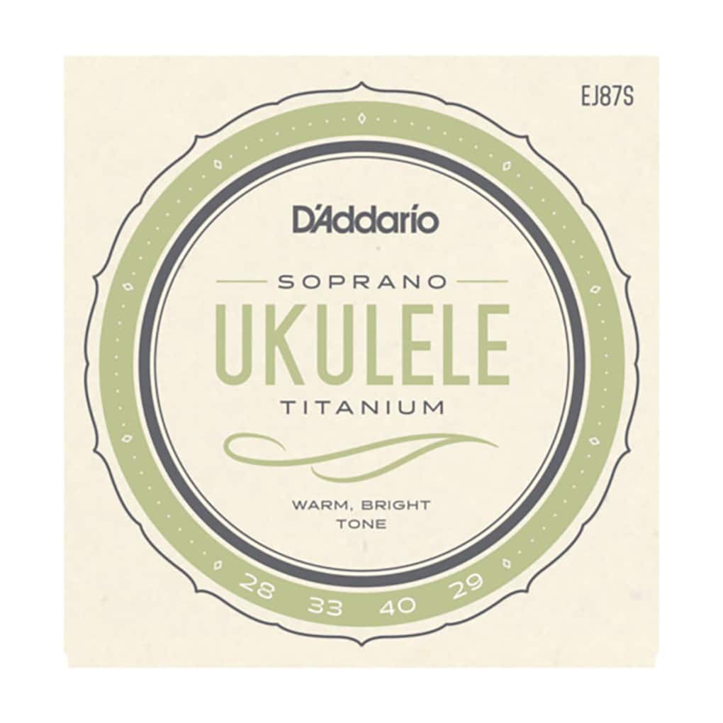 Ukulele Strings – D’Addario EJ87S – Titanium – Soprano Set – GCEA High G Tuning 1