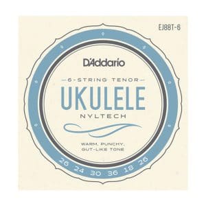 Ukulele Strings - D'Addario EJ88T-6 - Nyltech - 6 String Tenor Set - GCEA High G Tuning