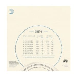 Ukulele Strings – D’Addario EJ88T-8 – Nyltech – 8 String Tenor Set – GCEA High G Tuning 3
