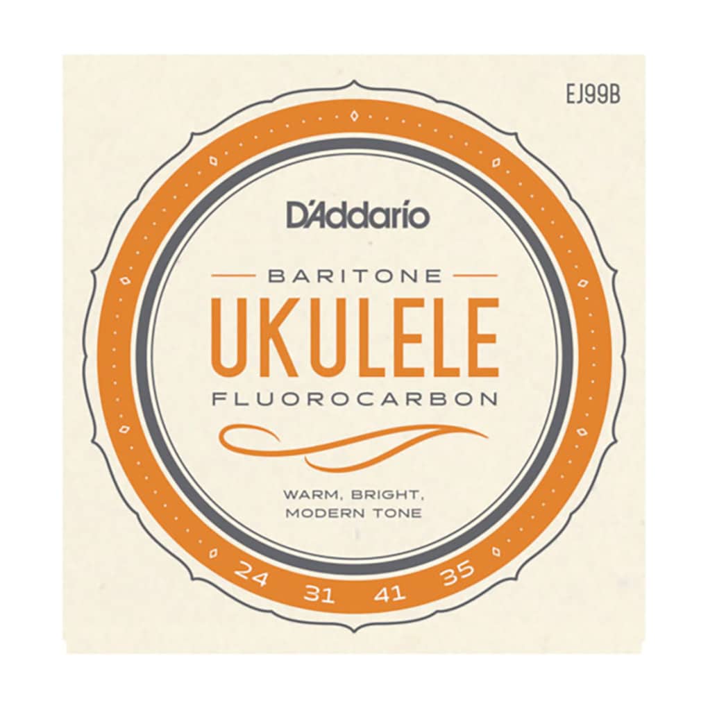 Ukulele Strings – D’Addario EJ99B – Fluorocarbon –  Baritone Set – DGBE Low D Tuning 1