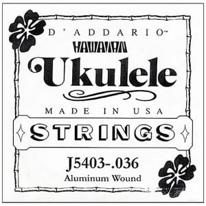 Ukulele String - D'Addario J5403 - Aluminum Wound Tenor - Single 3rd C String .036