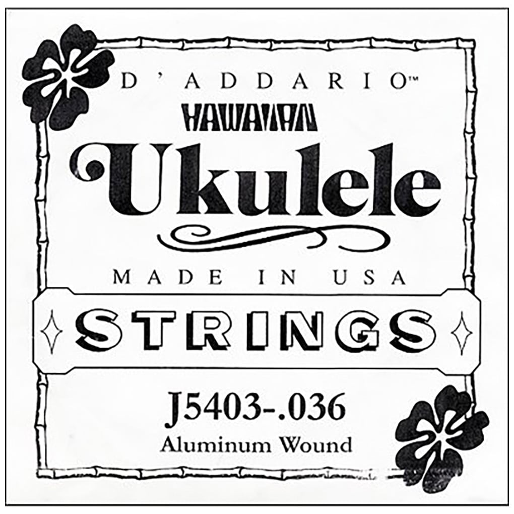 Ukulele String – D’Addario J5403 – Aluminum Wound Tenor – Single 3rd C String