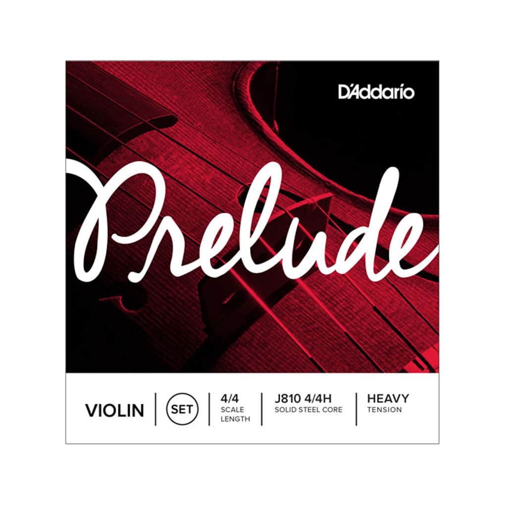 D’Addario Prelude Violin Strings – Full Set – J810 4/4 Scale – Heavy Tension 1