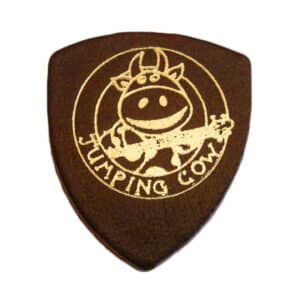 Jumping Cow - Leather Pick - For Ukulele & Banjo - Dark Brown - Thick - Single Pick