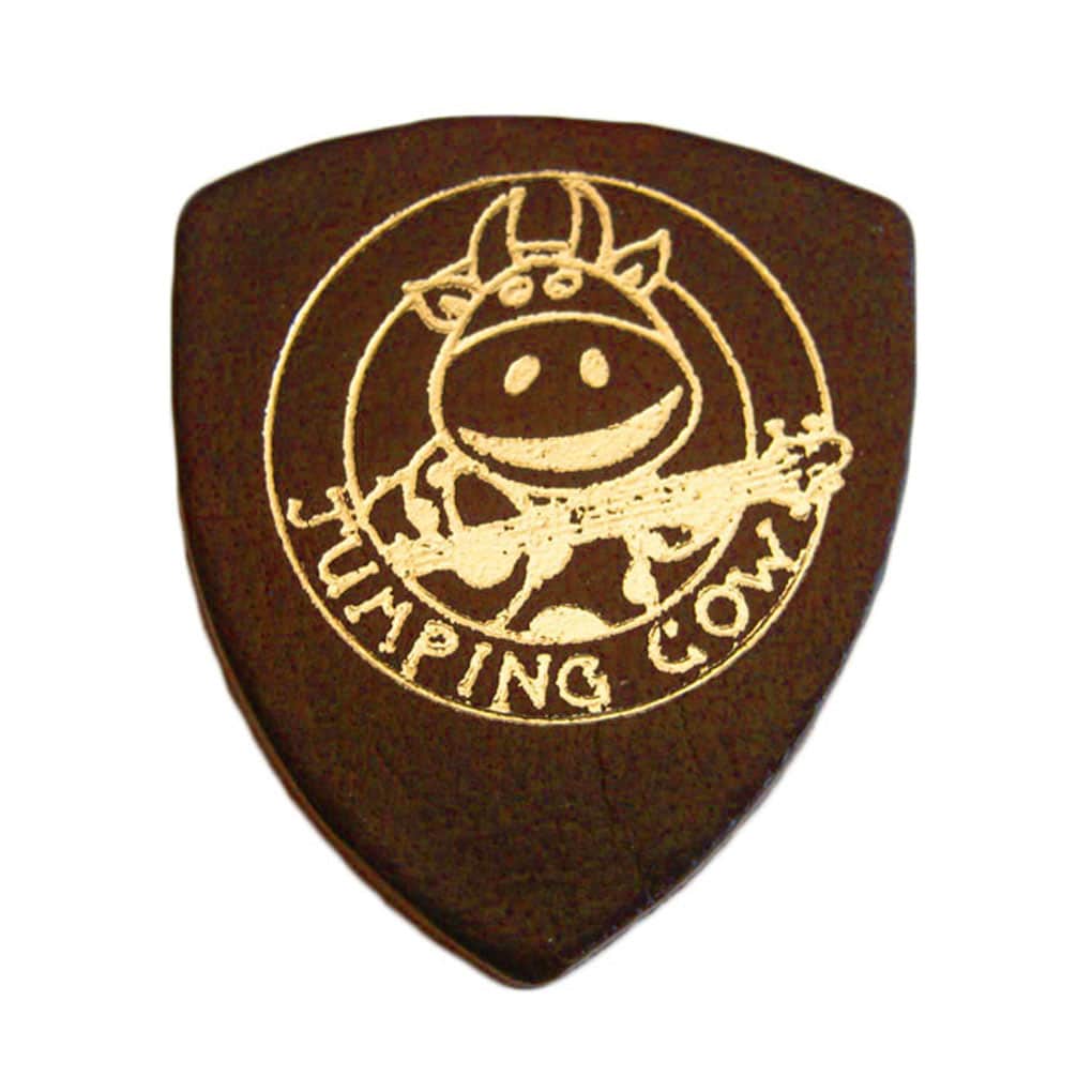 Jumping Cow – Leather Pick – For Ukulele & Banjo – Dark Brown – Thick – Single Pick 1