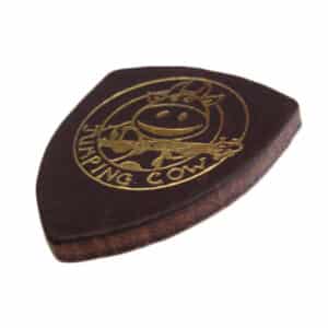 Jumping Cow – Leather Pick – For Ukulele & Banjo – Dark Brown – Thick – Single Pick 2