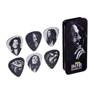 Dunlop - Bob Marley - Silver Portrait Pick Tin - 6 Picks - Heavy