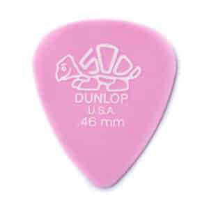 6 x Dunlop Delrin 500 Standard Guitar Picks - Light Pink - 0.46mm