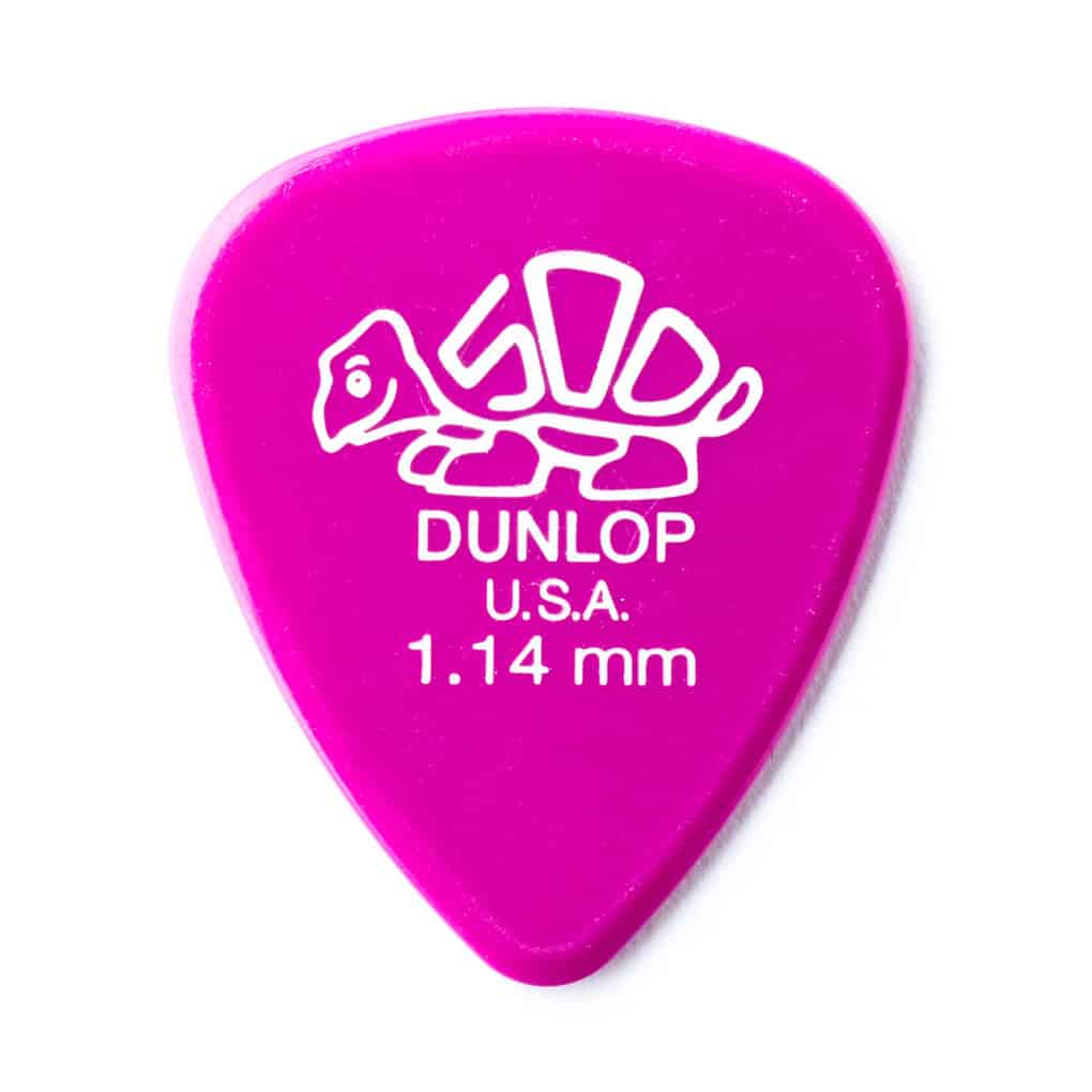 6 x Dunlop Delrin 500 Standard Guitar Picks – Magenta – 1