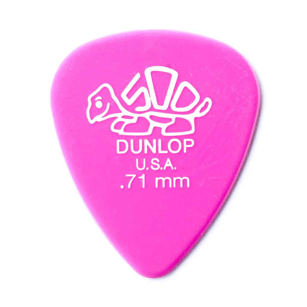 6 x Dunlop Delrin 500 Standard Guitar Picks – Pink – 0