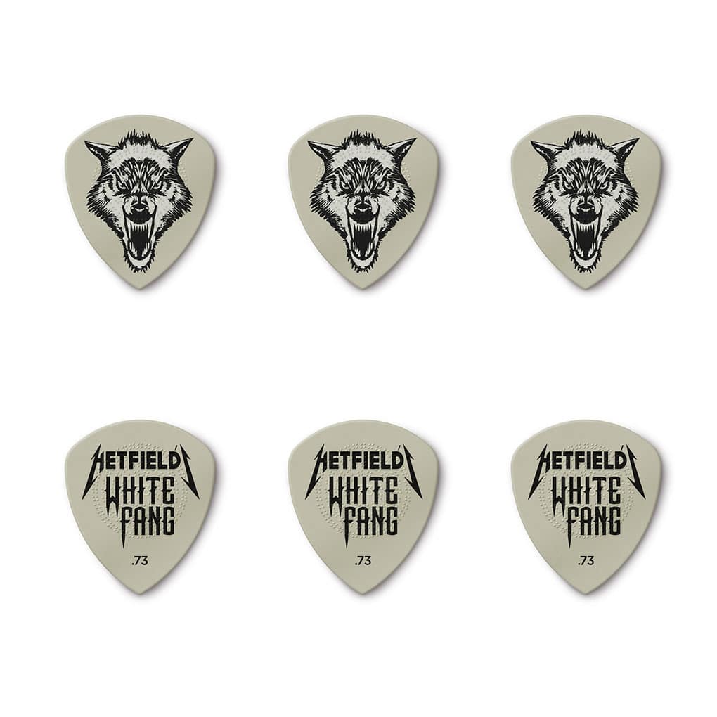 Dunlop – James Hetfield – White Fang Guitar Pick Tin – 6 Custom Flow Picks – 0