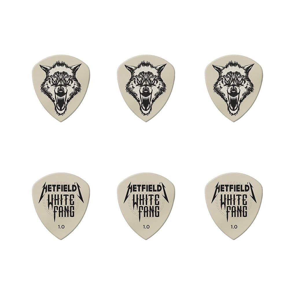 Dunlop – James Hetfield – White Fang Guitar Pick Tin – 6 Custom Flow Picks – 1