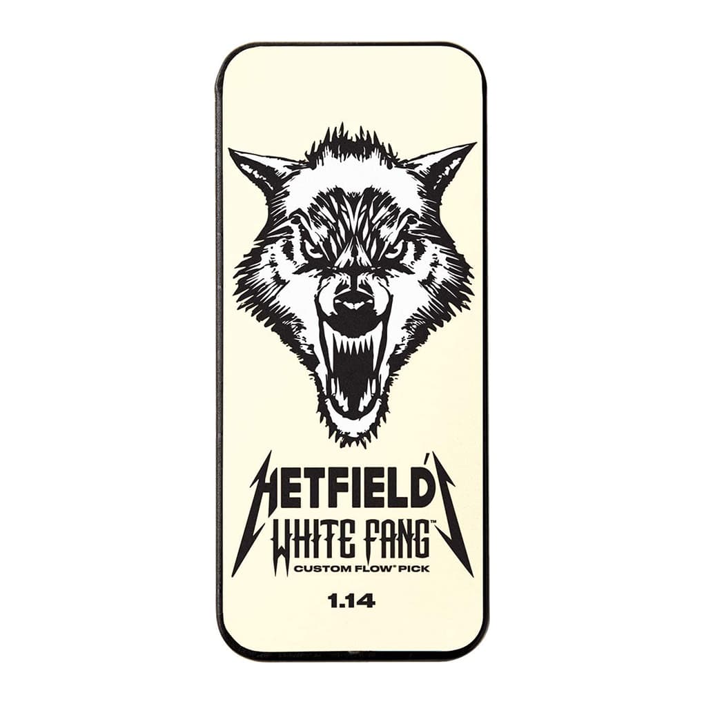 Dunlop – James Hetfield – White Fang Guitar Pick Tin – 6 Custom Flow Picks – 1