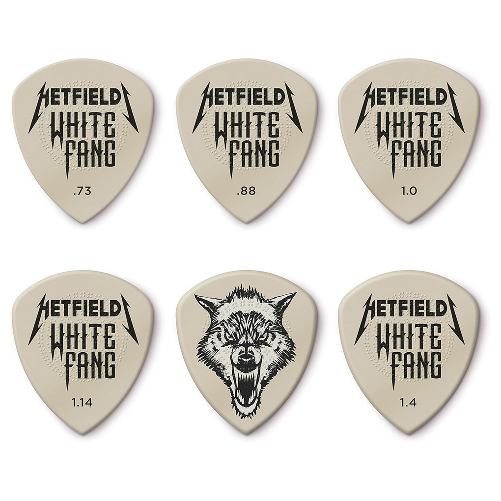 Dunlop – James Hetfield – White Fang Guitar Picks – Variety Pack – 6 Custom Flow Picks – Assorted Gauges 1