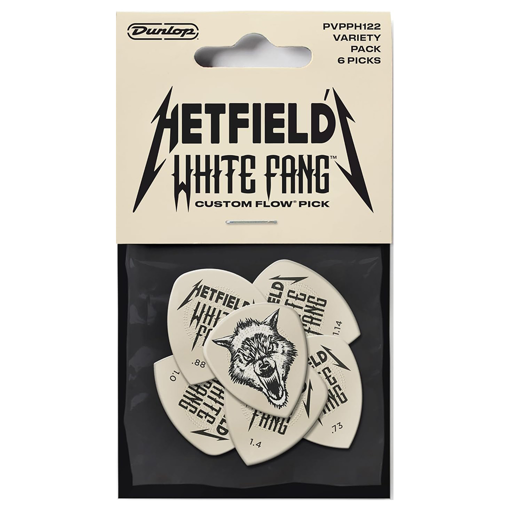 Dunlop – James Hetfield – White Fang Guitar Picks – Variety Pack – 6 Custom Flow Picks – Assorted Gauges 2